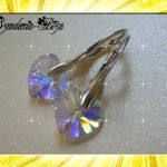 KOLCZYKI SWAROVSKI HEART CRYSTAL AB 10mm - 