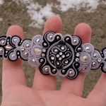 Bransoletka Srebro & Czerń  - 