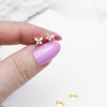 Kolczyki sztyfty motylki - maleńki błysk i odrobina magii. - 