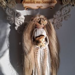 anioł stróż makramowy Na szczęście