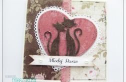 Kartka na ślub z kotkami 1