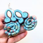 Light Blue Masai kolczyki sutasz - 