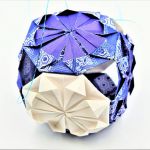 Bombka origami mini kusudama granat ornament - 3
