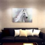 Obraz Biały koń - płótno - 