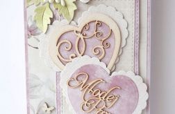 Kartka ślubna różowa G23