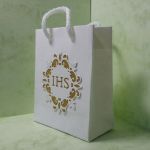 Zestaw torebeczek na komunię (złote)-10 szt. - uniwersalna torebka na prezent lub podziękowanie dla gości