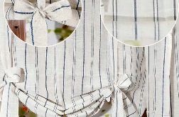 Roleta lniana w prążki panel boho do kuchni do pokoju 140/100cm