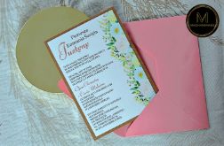 Zaproszenie komunijne - Wiosenne Kwiaty 4