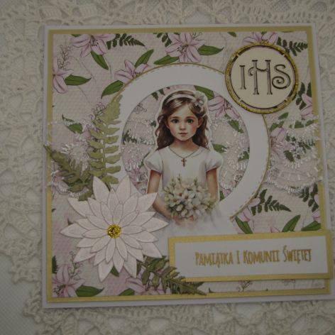 Kartka Komunijna dla dziewczynki 08