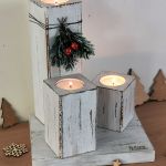 Świeczniki świąteczne vintage - ozdobne świeczniki