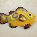 Dekoracja ceramiczna rybka w ramie - dekor ceramiczny