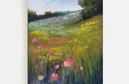 Łąka-praca formatu 24/18 cm .
