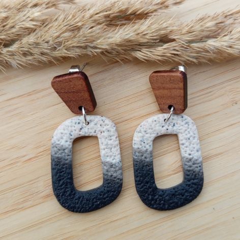 "Kira" - kolczyki z gliny polimerowej.