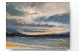 Pejzaż-praca formatu 18/24 cm. .