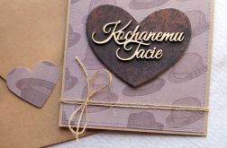 DLA TATY :: KARTKA HANDMADE :: BRĄZ