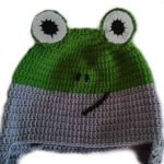 Czapka szydełkowa zielona żabka - zielona czapka