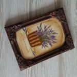 Postarzony obrazek z lawendą  - Ręcznie zdobiony obrazek
