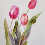 Tulipany-akwarela formatu 32/24 cm   - 