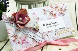 Kartka z okazji ślubu-różana delikatność