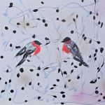 Kompozycja otaszarnie na plotnie  - 