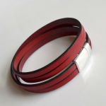Bransoletka red leather - null