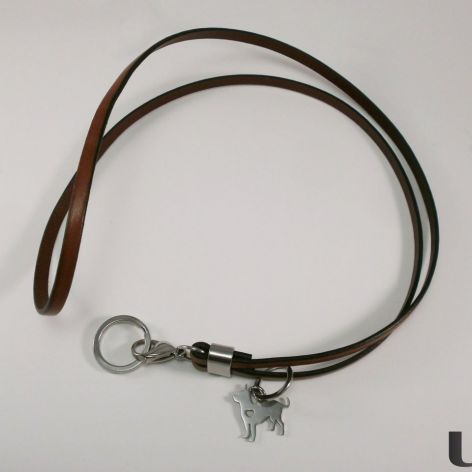 Smycz do kluczy pies stal szlachetna