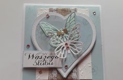 Kartka ślubna z motylami