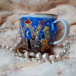 Ręcznie malowane kocie sny kubek 480 ml. - malowane dookoła