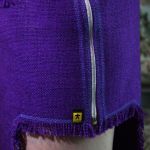 spódnica indiańska fioletowa - zbliżenie na zamek i wszywkę firmową