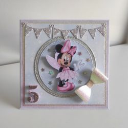 Kartka na urodziny Myszka Minnie wróżka Kartka na urodziny Myszka Minnie wróżka