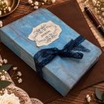 Pamiętnik handmade A5 „JOURNAL”  Unikatowe rękodzieło Idealny prezent świąteczny - rękodzieło pomysł na prezent