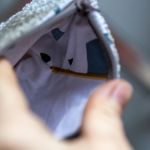 Mini szara kosmetyczka patchwork - 