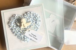 070,kartka w pudełku na chrzest św. z torebką