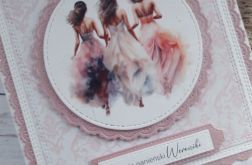 Kartka na wieczór panieński w różu 2, personalizacja