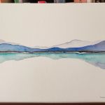 Pejzaż-praca formatu 24/32 cm akwarela - 