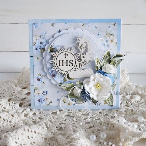 Pamiątka I Komunii Św., kartka w pudełku, 802