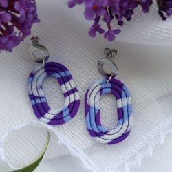 "Lotis I" - kolczyki z gliny polimerowej.