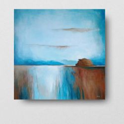 Pejzaż-obraz akrylowy formatu 60x60 cm. 