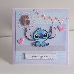 Kartka personalizowana na urodziny Stitch