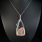 Agat, srebrny wisior z Agatem Crazy Lace - Sterling Silver pendant with Crazy Lace Agate, gift for her gift for mom, perfect present unique artisan handcrafted jewelry for women