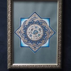 obraz w ramce mandala SILVER