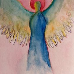 Anioł 2-akwarela 