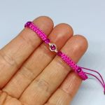 Bransoletka BOHO makrama mocny róż - 