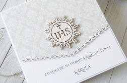 Eleganckie zaproszenie na komunię v.2