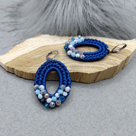 „BLUEBELLE” kolczyki szydełkowe