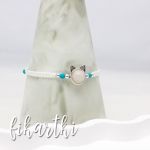 Bransoletka pleciona z kamieniem "Koci instynkt" BKI2602 - bransoletka pleciona