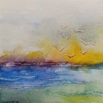 Morze 4-akwarela formatu 15/15 cm  - 