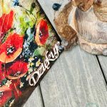 Kufer w kształcie książki, prezent dla miłośnika czytania, maki, dekoracja, na biżuterię - 