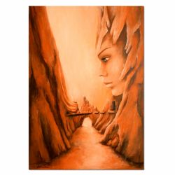 Ad Te II, obraz ręcznie malowany, surrealizm, realizm magiczny