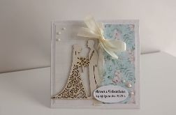 Personalizowana Kartka ręcznie robiona na Ślub handmade I